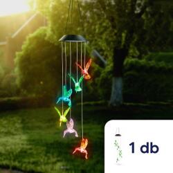 Garden of Eden Felakasztható szolár lámpa - kolibri - RGB LED-del - 78 x 12, 5 cm - 1 darab (11740B)