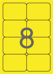 APLI Etikett, 99, 1x67, 7 mm, színes, kerekített sarkú, APLI, neon sárga, 160 etikett/csomag (LCA2874) (02874)