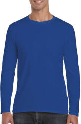 Gildan Férfi póló Hosszú ujjú Gildan Gildan Mens Softstyle Long Sleeve Tee - M, Királykék