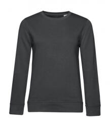 B&C Collection Női hosszú ujjú organikus pulóver B and C Organic Crew Neck /women French Terry M, Aszfalt szürke