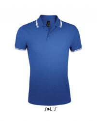 SOL'S Férfi galléros póló SOL'S SO00577 Sol'S pasadena Men - polo Shirt -M, Royal Blue/White