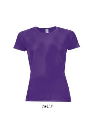SOL'S Női póló SOL'S SO01159 Sol'S Sporty Women - Raglan-Sleeved T-Shirt -S, Dark Purple