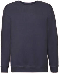 Fruit of the Loom Gyerek Pulóver Hosszú ujjú Fruit of the Loom Premium Set-In Sweat Kids - 128 (7-8), Mély sötétkék (navy)
