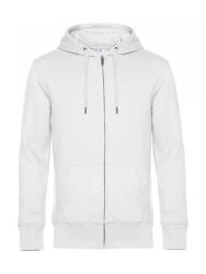 B&C Collection Férfi kapucnis hosszú ujjú pulóver B and C KING Zipped Hooded 2XL, Fehér