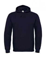 B&C Collection Férfi kapucnis hosszú ujjú pulóver B and C ID. 003 Cotton Rich Hooded Sweatshirt 4XL, Sötétkék (navy)