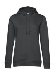 B&C Collection Női kapucnis hosszú ujjú organikus pulóver B and C Organic Hooded /women L, Aszfalt szürke