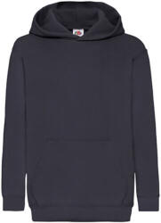Fruit of the Loom Gyerek Pulóver Kapucnis Hosszú ujjú Fruit of the Loom Classic Hooded Sweat Kids - 152 (12-13), Mély sötétkék (navy)