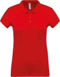 Kariban Női galléros póló Kariban KA255 Ladies’ Short-Sleeved piqué polo Shirt -M, Red