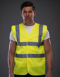 Yoko Uniszex ujjatlan mellény Yoko Fluo Open Mesh Waistcoat M, Fluo Narancs