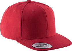 K-UP Uniszex sapka K-UP KP910 Flat peak Cap - 6 panels -Egy méret, Red/Red
