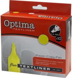 Optima Fluo Szövegkiemelő - Sárga - 10 db (VL07-0049306)