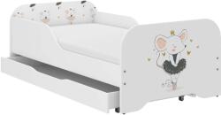 Wooden Toys MIKI gyerekágy 160x80cm matraccal és ágyneműtartóval - Egérke