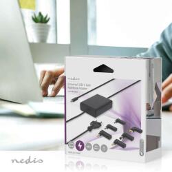 Nedis Notebook adapter GaN 65 W LAPTOP ADAPTER, Notebook töltő, laptop töltő 5 / 9 / 12 / 15 / 20 V DC 2.4 / 3.0 / 3.25 A Alkalmas erre: Notebook / Okostelefon / Tablet NBAU6511BK (NBAU6511BK)