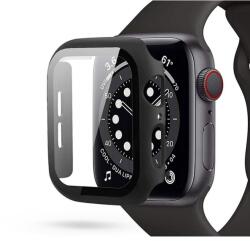 Haffner Defense 360 védőtok beépített edzett üveggel - Apple Watch 4/5/6/SE (44mm) - fekete - ECO