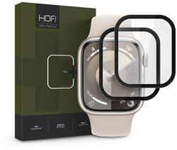 HOFI Hybrid Pro+ Glass - Apple Watch Series 7 / 8 / 9 (41 mm) üvegfólia - 2 db/cs - fekete - coolmobile