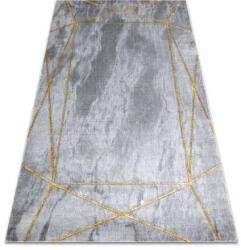 Glamour Elegáns Geometriai Szőnyeg - Márványszürke/Arany - 140x190 cm