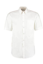 Kustom Kit Férfi rövid ujjú Ing Kustom Kit Classic Fit Premium Oxford Shirt SSL 2XL, Fehér