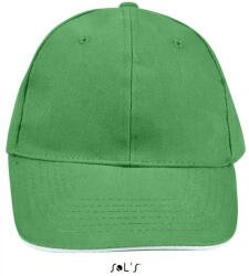SOL'S Uniszex sapka SOL'S SO88100 Sol'S Buffalo - Six panel Cap -Egy méret, Kelly Green/White