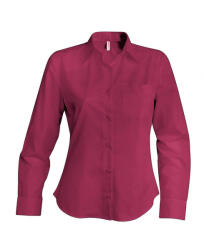 Kariban Női blúz Kariban KA549 Jessica > Ladies' Long-Sleeved Shirt -S, Wine