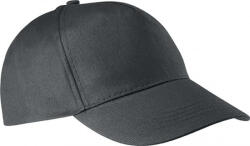 K-UP Uniszex sapka K-UP KP116 Cotton Cap - 5 panels -Egy méret, Dark Grey