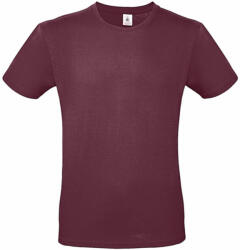 B and C Férfi rövid ujjú póló B&C #E150 T-Shirt -2XL, Burgundi vörös