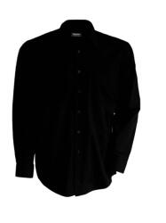 Kariban Férfi ing Kariban KA541 Men'S Long-Sleeved Cotton poplin Shirt -M, Black