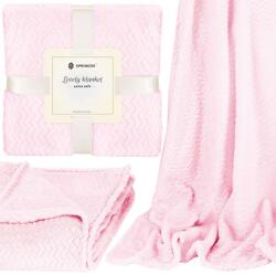 Springos meleg pléd, 130x180 cm - Rózsaszín (HA7128)