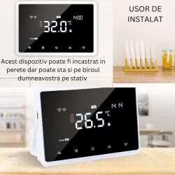 Clausteel Okos Termosztát - Vezeték nélküli, Heti Programozás (MAN104)