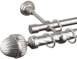  Elegáns Dupla Galéria Rúd - Fém - 400 cm (PINECONE - 02-400)
