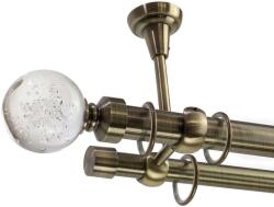  Crystal Monaco Dupla Függönyrúd - Antik Arany - 360 cm (MONACO-GOLD-02-360)