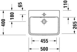 DuraStyle Kézmosó - Beépíthető - 50cm (7763)