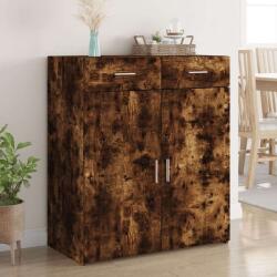 vidaXL Fa Tálalószekrény - Füstös Tölgy - 80x42, 5x93 cm (3281473)