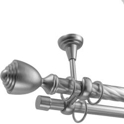  Pluton Dupla Csavart Galéria Rúd - 360 cm (PLUTON-TWIST-SILVER-02-360)