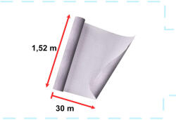  Fóliatekercs metálfényű csiszolt szürke1, 52x30m (800010060)