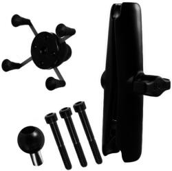 RAM Mounts suport universal de telefon mobil cu braț lung cu suport pentru ghidon de motocicletă în loc de șurub M8, X-Grip, asamblare RAM-B-186-UN7B-CU (RAM-B-186-UN7B-CU)