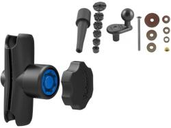 RAM Mounts Ansamblu RAM Mounts pentru montare pivotantă de 1" cu braț de blocare și montare pe ghidon de bicicletă în centrul furcii, RAM-B-176-X-KNOB3U (RAM-B-176-X-KNOB3U)