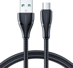 JOYROOM USB kábel - micro USB 2.4A Surpass Series gyorstöltéshez és adatátvitelhez 2 m fekete (S-UM018A11) (JYR680)