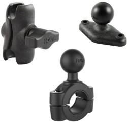 RAM Mounts asamblare cu trapez. adaptor și braț scurt cu ghidon sau altă bară Ø 28, 56 - 38, 1 mm, plastic de înaltă rezistență, RAP-B-408-112-15-AU (RAP-B-408-112-15-AU)