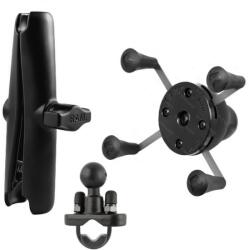 RAM Mounts suport universal pentru telefon mobil cu braț lung și suport pentru ghidon sau bară Ø12, 7-31, 75 mm, X-Grip, asamblare RAM-B-149Z-UN7B-CU (RAM-B-149Z-UN7B-CU)