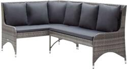 vidaXL Polyrattan Sarokkanapé - Szürke - 2 személyes (310223)