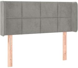 vidaXL Bársony LED Fejtámla - Világosszürke - 103x78/88cm (3123278)