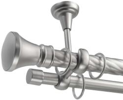  Kolosos Dupla Karnis - Csavart - 400 cm (KOLOSOS-TWIST-SILVER-02-400)