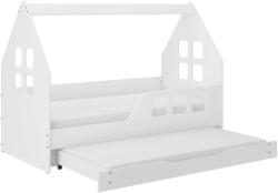  Hangulatos Házikó gyerekágy 160x80cm matraccal és ágyazható ágyneműtartóval benne 140x70 cm matraccal- jobbos