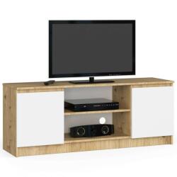 AKORD - RTV Komód K140 2D 1P CLP, Álló, Artisan Tölgy/Bézs, 140x55x40cm, Laminált, Matt Front, ABS Szegéllyel, Összeszerelést Igényel (OP0LRTV140-ARTBIA)