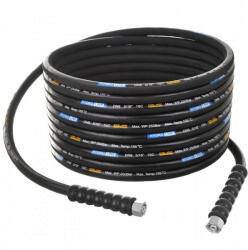 Hydroline Premium acélfonatos gumi magasnyomású tömlő 30 méter DN8 250BAR, 3/8" belső menetes - 3/8" belső menetes csatlakozással (TRS1-2758)