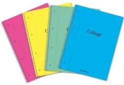 Aurora Caiet cu spirala, A4, 80 file - 70g/mp, 4 perforatii, coperta PP, AURORA College - dictando (129801PP)