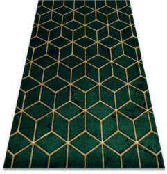 Glamour Modern Kockás Szőnyeg - Zöld-Arany - 140x190 cm (AF431)