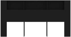 vidaXL Modern Fekete Áthidaló Szekrény Könyvespolccal - 200x18, 5x104, 5 cm (811953)
