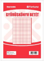 FORTUNA Gyűrűskönyv betét FORTUNA A/4 50 lapos 4 lyukú kockás 01.00592 (01.00592)