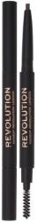 Makeup Revolution London Duo Brow Definer precíz kefés szemöldök 0.25 g árnyék Medium Brown